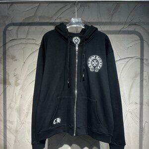 Chrome Hearts Print Zip-Up Sweatshirt Cardigan